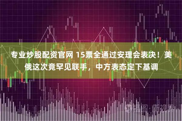 专业炒股配资官网 15票全通过安理会表决！美俄这次竟罕见联手，中方表态定下基调